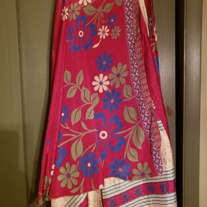Silk sari wrap skirt xl